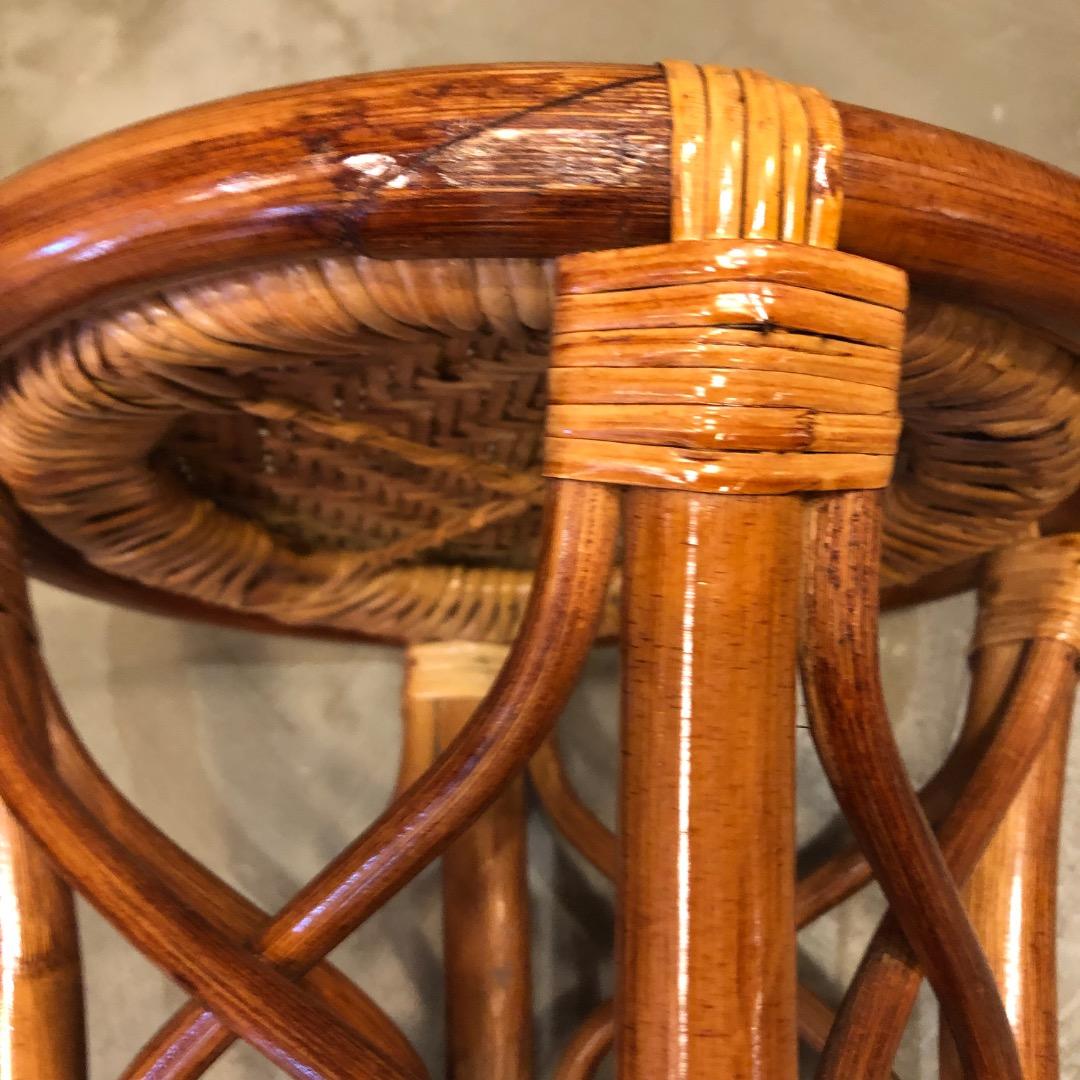 【ラタン】 円形スツール 椅子　腰掛け　ラタンチェアー　アジアン雑貨