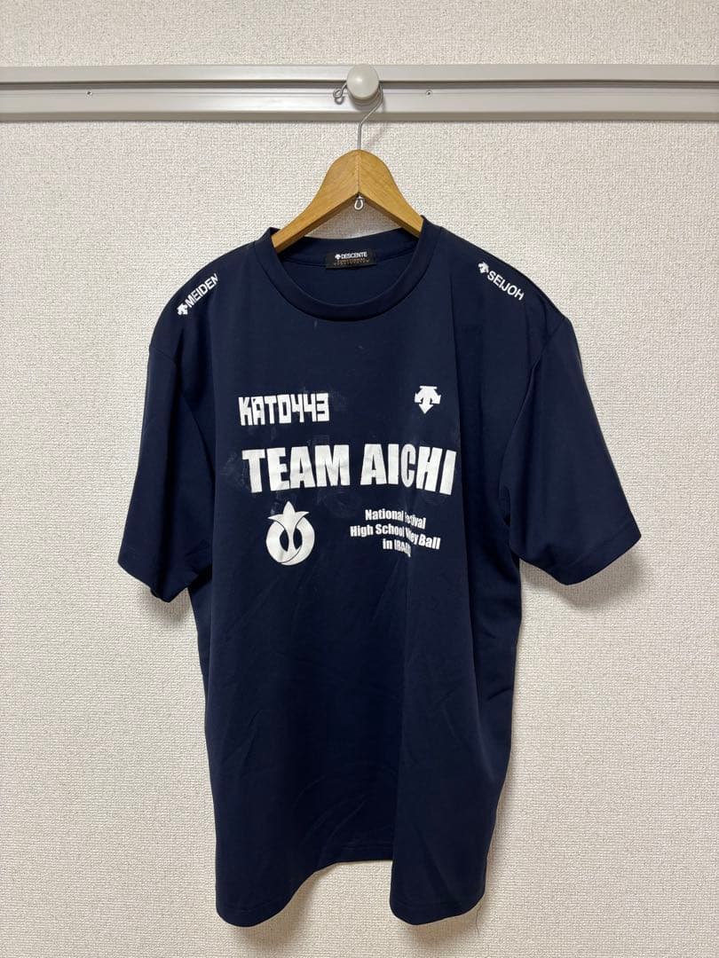 【限定】愛知国体DESCENTE バレーボールシャツ　ネイビー