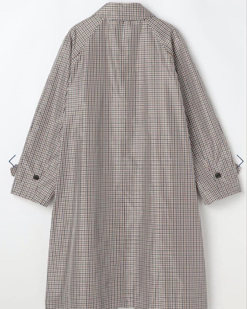 【新品】Aquascutum クラブチェックタフタ ステンカラーコート