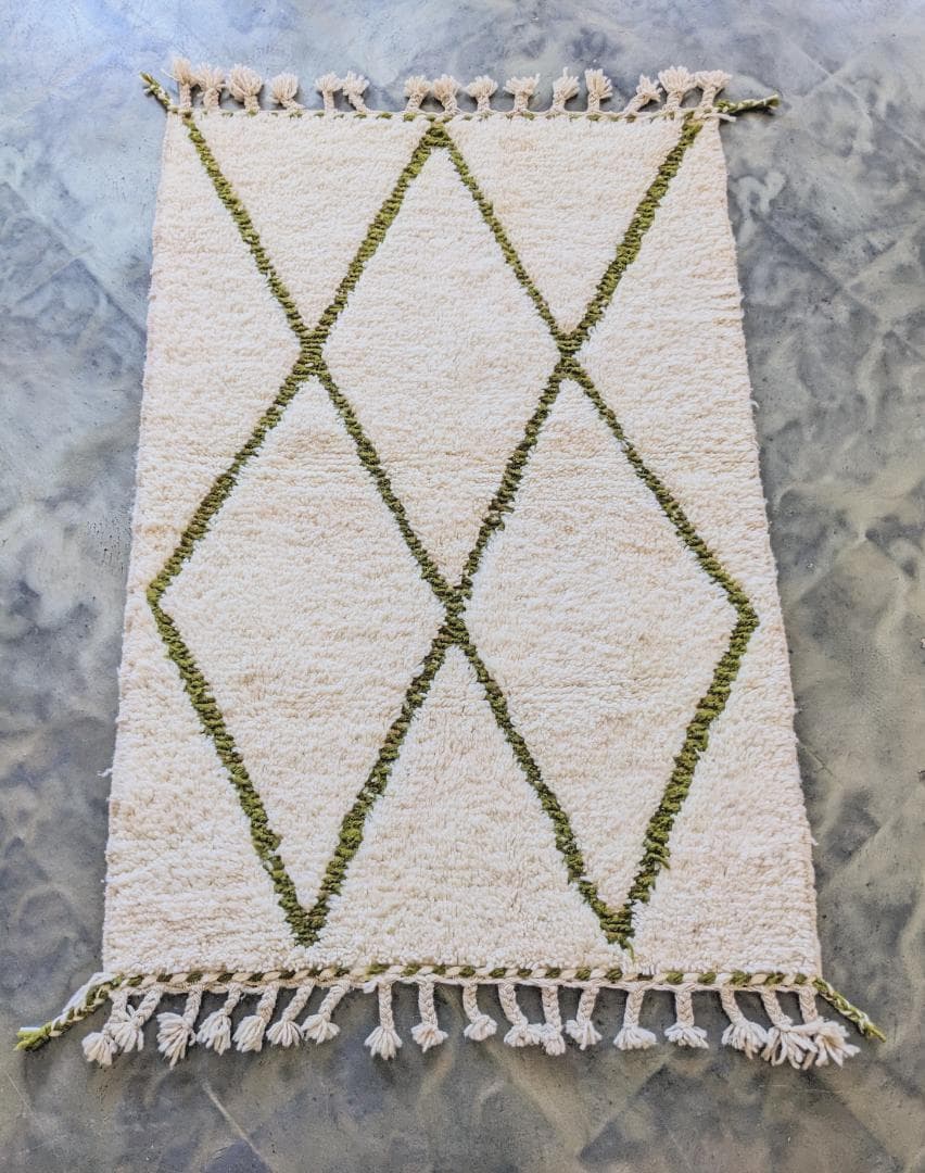 新品/未使用/1点物モロッコラグ-ベニワレン-No.16 101.5×146cm