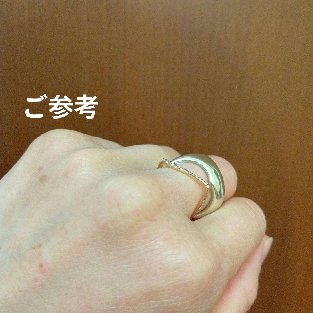定価の約半額！！COCOSHNIK スクエアリング　 YG ダイヤモンド 10号