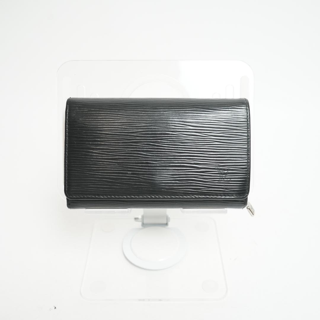 【美品】ルイヴィトン エピ ノワール コンパクト財布 フラップ