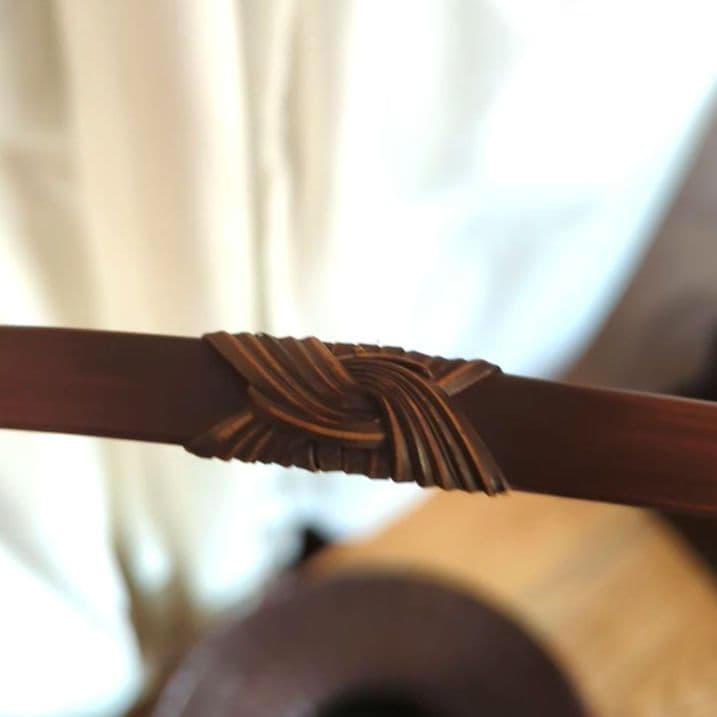 【民藝】虎竹花篭【一竜】在銘【牡丹篭】