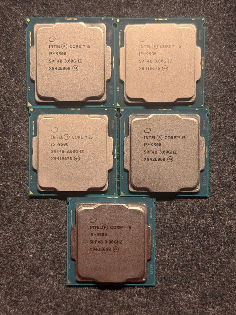 Intel CORE i5-9500 × 5個