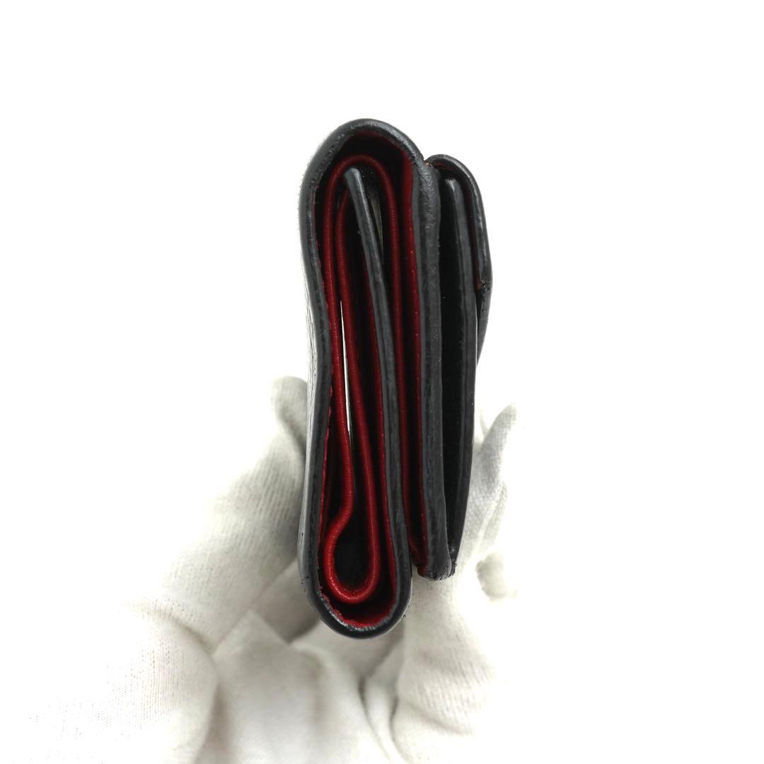 ✨未使用に近い✨　PRADA ミニ財布　ヴィッテロダイノ　シボ革　バイカラー