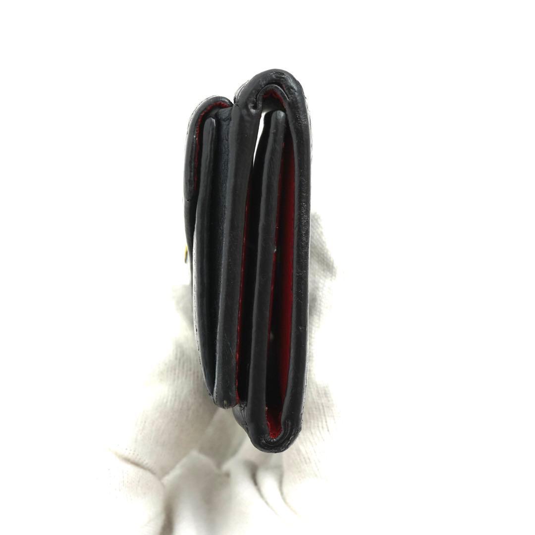 ✨未使用に近い✨　PRADA ミニ財布　ヴィッテロダイノ　シボ革　バイカラー