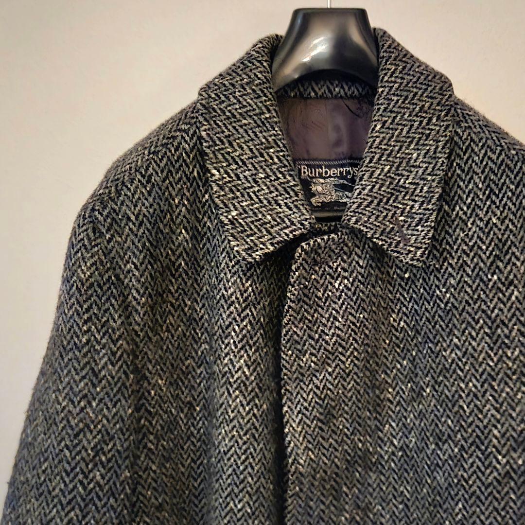BURBERRY IRISH TWEED サドルショルダー コート バーバリー