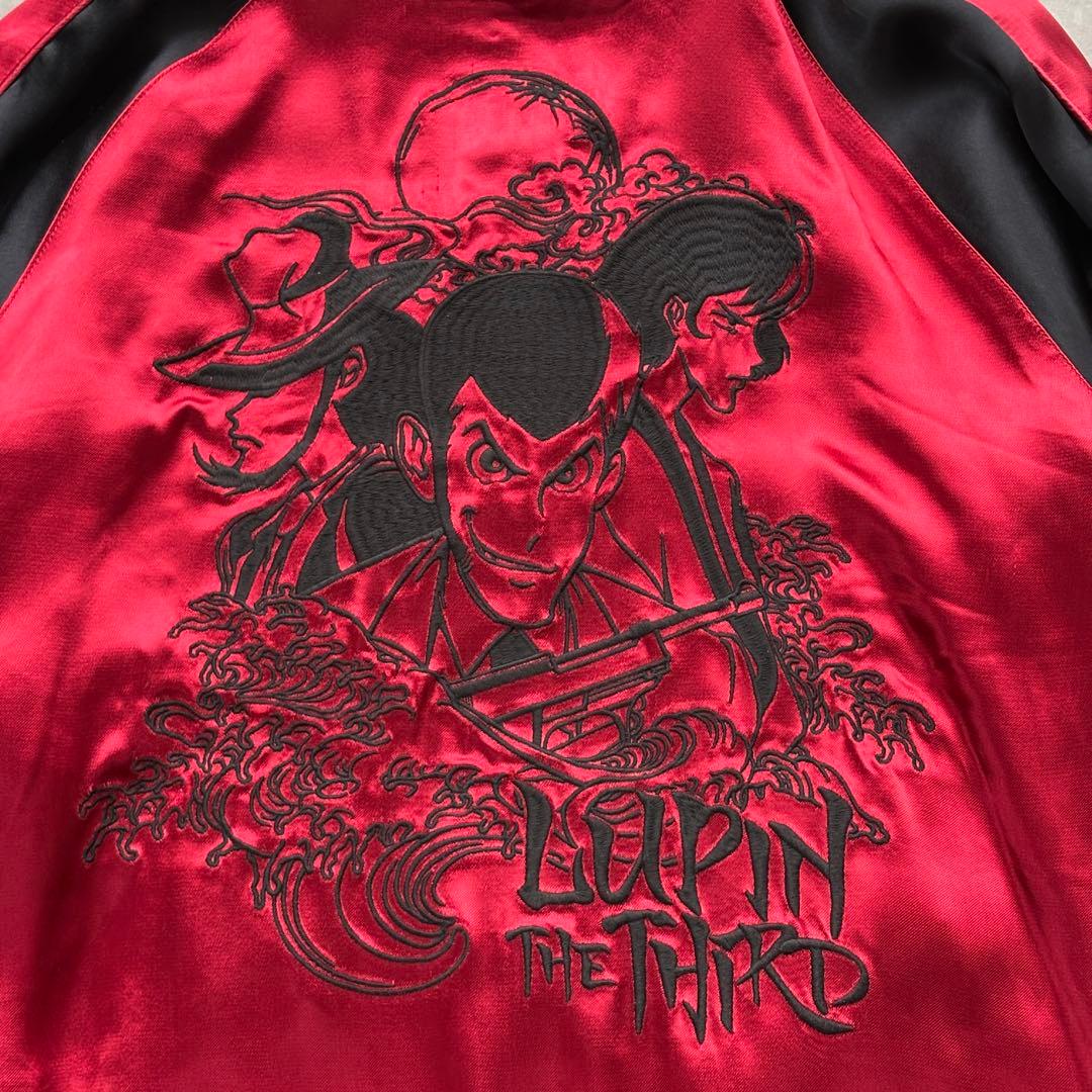 VANSON ルパン三世 スカジャン 峰不二子 リバーシブル 黒赤 希少【M】