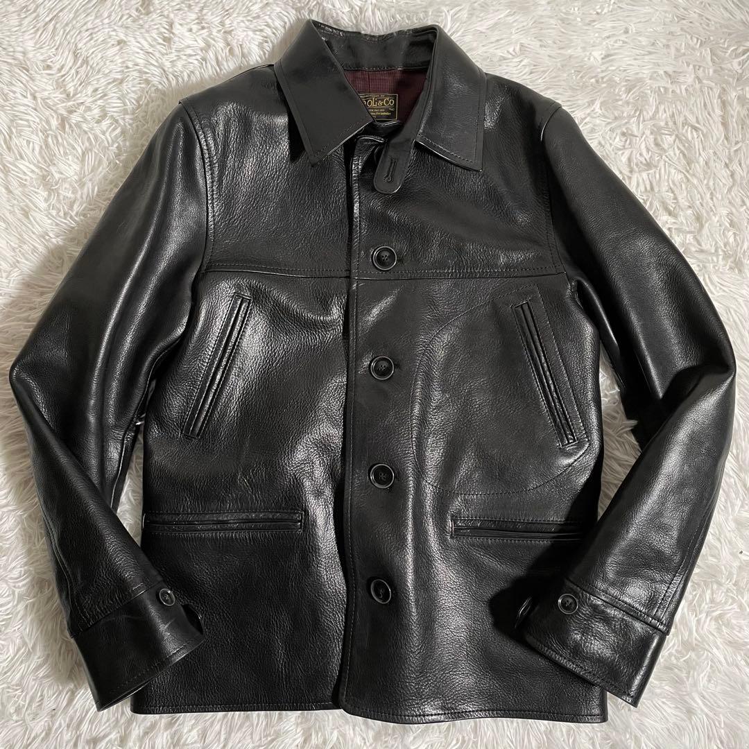 日本製 グッドオル カーコート レザージャケット スポーツジャケット 牛革