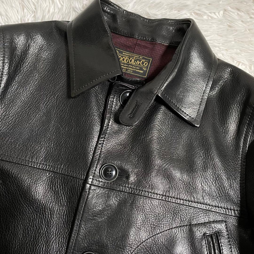 日本製 グッドオル カーコート レザージャケット スポーツジャケット 牛革