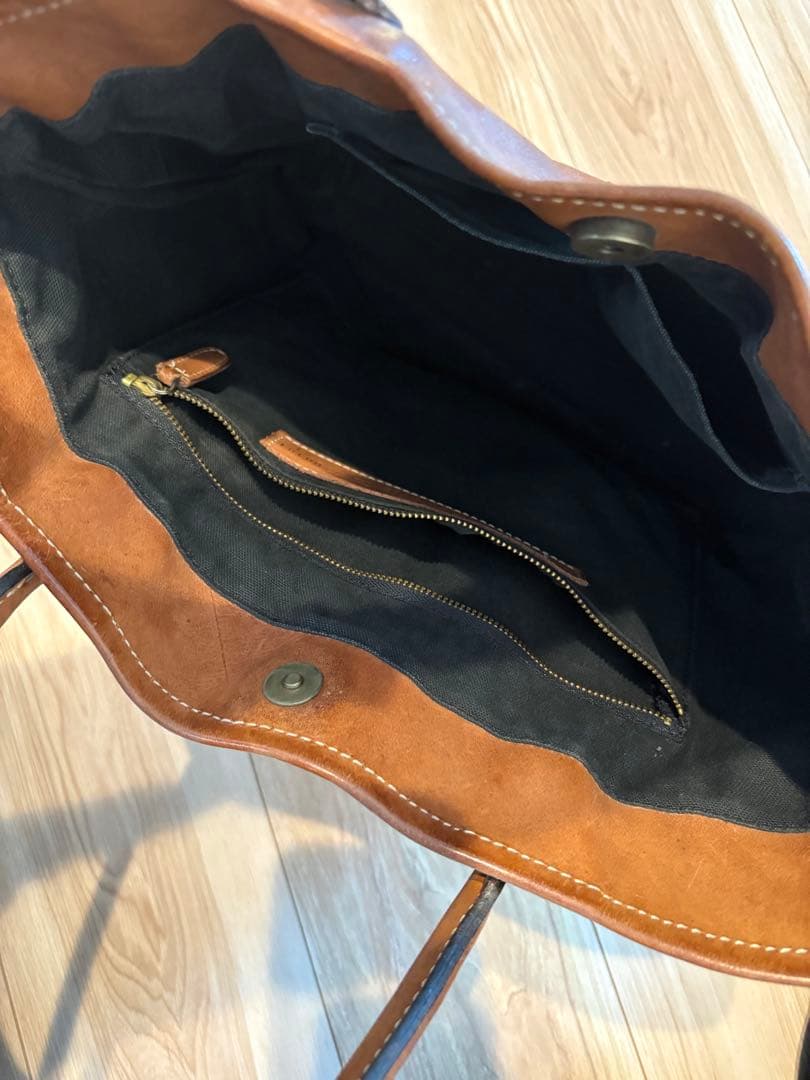 フェリージ　レザートートバッグ　ブラウン