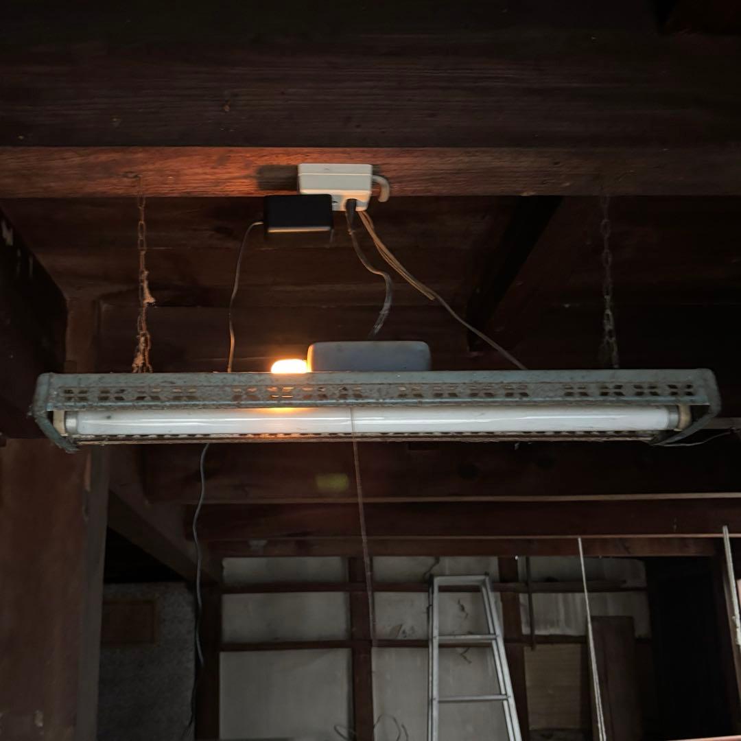 【ジャンク】ナショナル　昭和レトロ 蛍光灯 角形ランプ