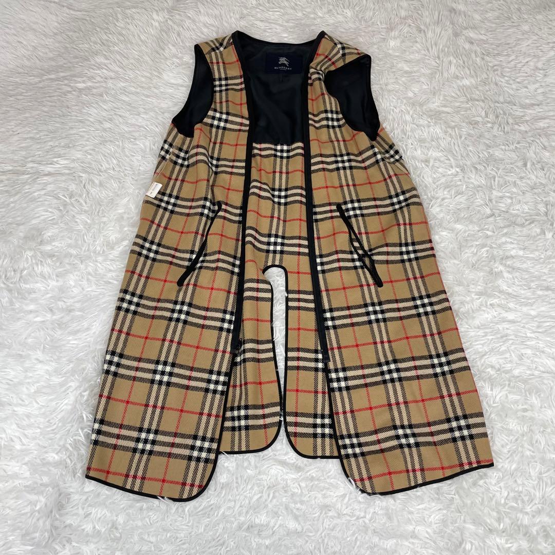 美品✨バーバリーロンドン✨トレンチコート✨2XL✨マキシ丈✨メガチェック✨黒