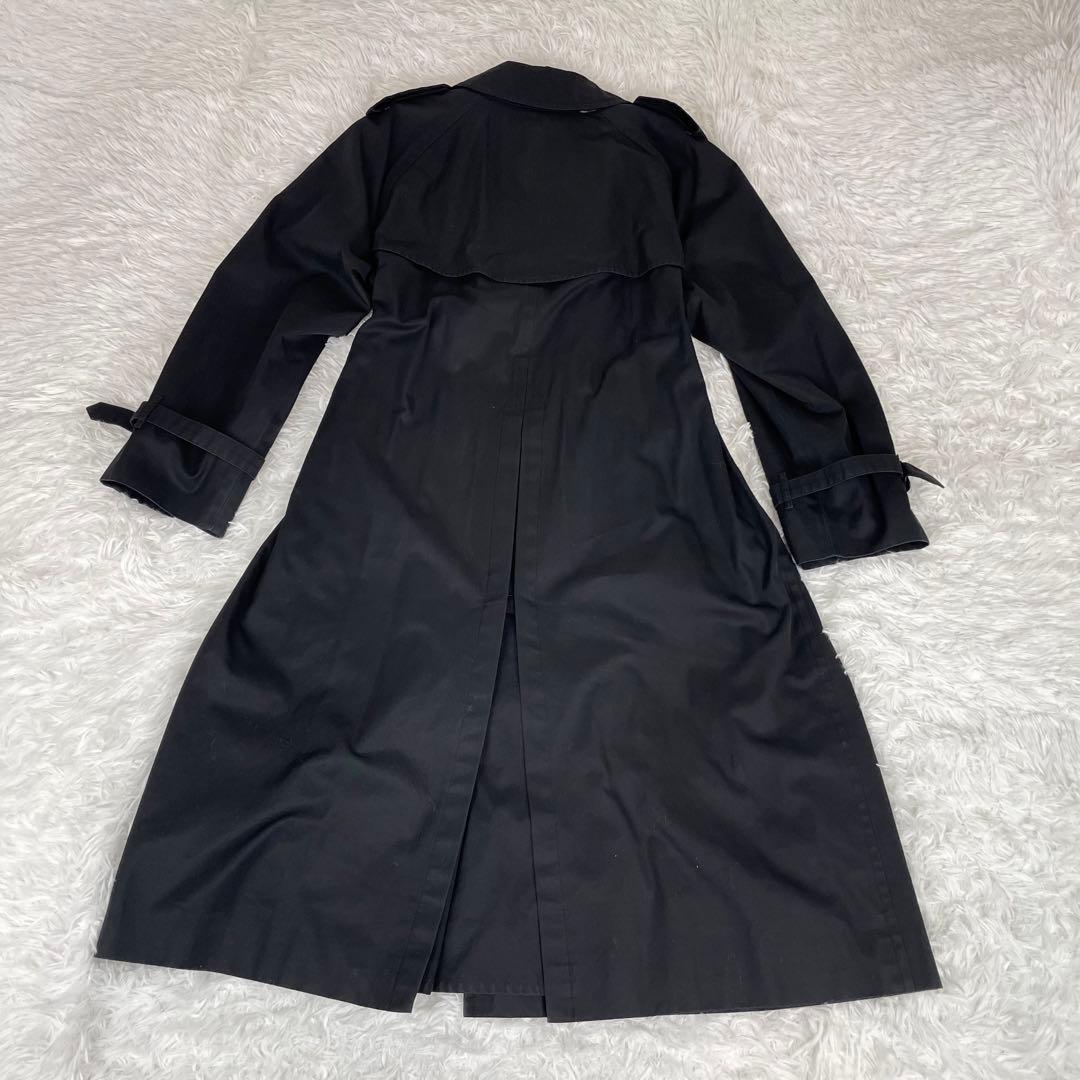 美品✨バーバリーロンドン✨トレンチコート✨2XL✨マキシ丈✨メガチェック✨黒