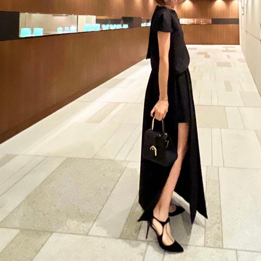 最終お値下げ　Pachman パハマン スカート ブラック 日本製 変形デザイン