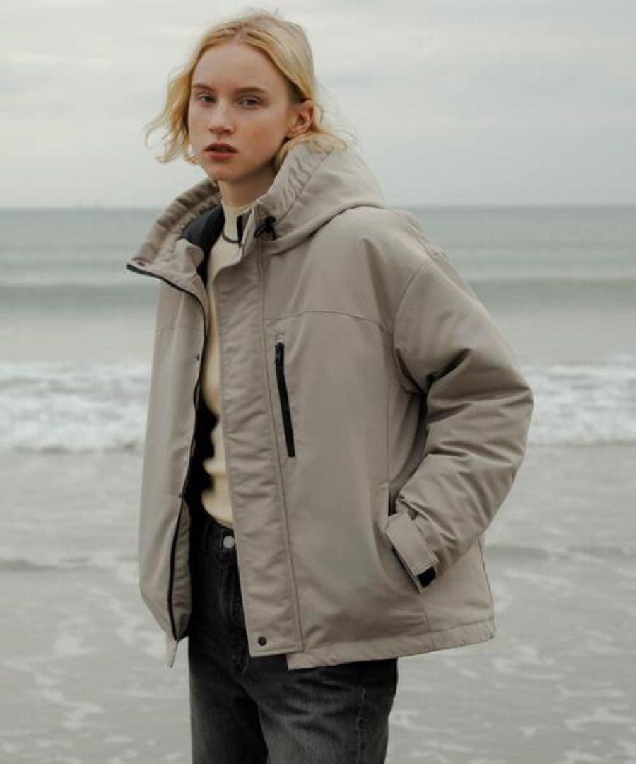 新品◎サニーレーベル◎フーディーダウンジャケット//グレージュ