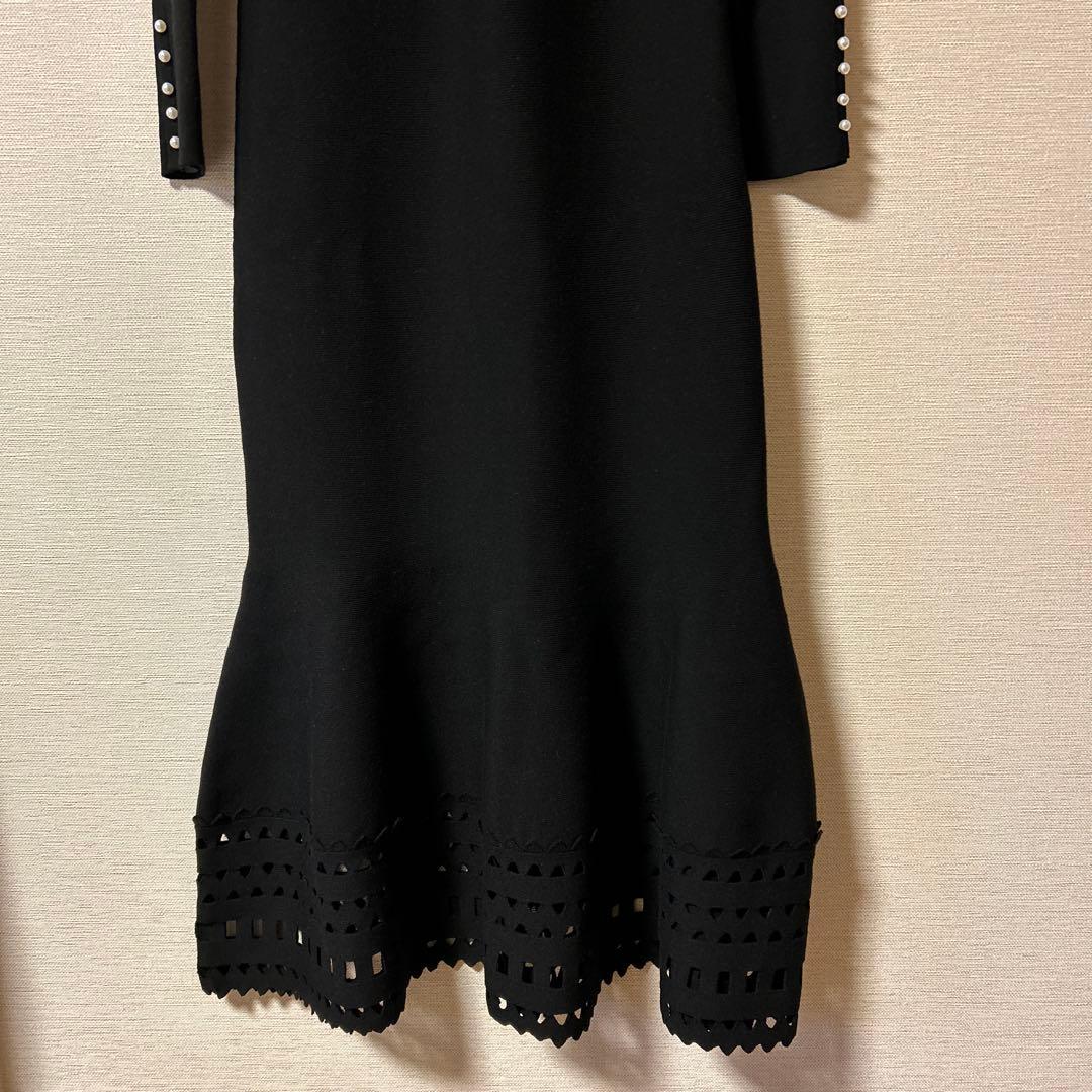 美品◆PINKY&DIANNE◆ニットワンピース◆ブラック