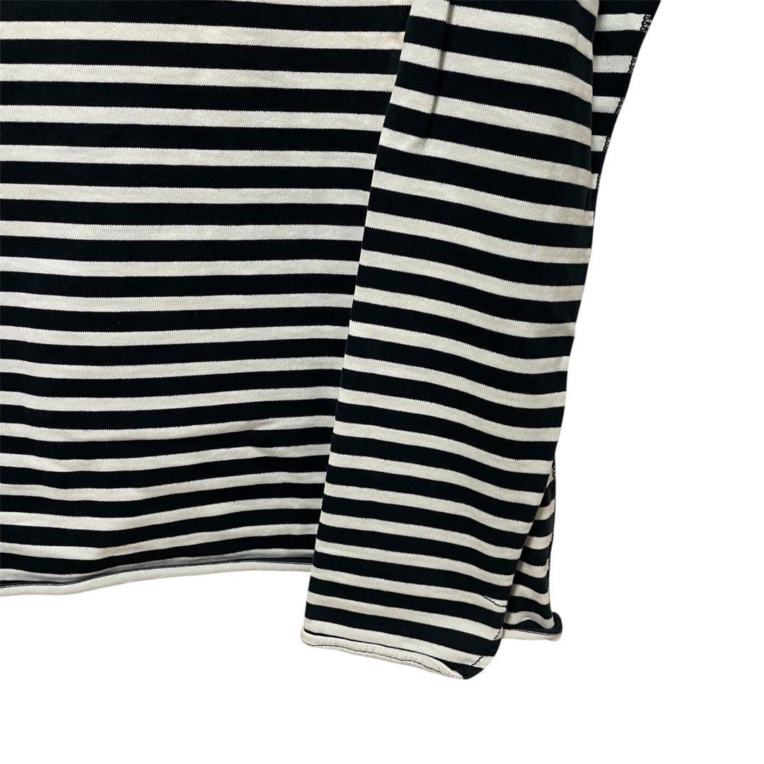 07AW STRIPED LS CUTSAW ボートネックボーダー長袖Tシャツ.