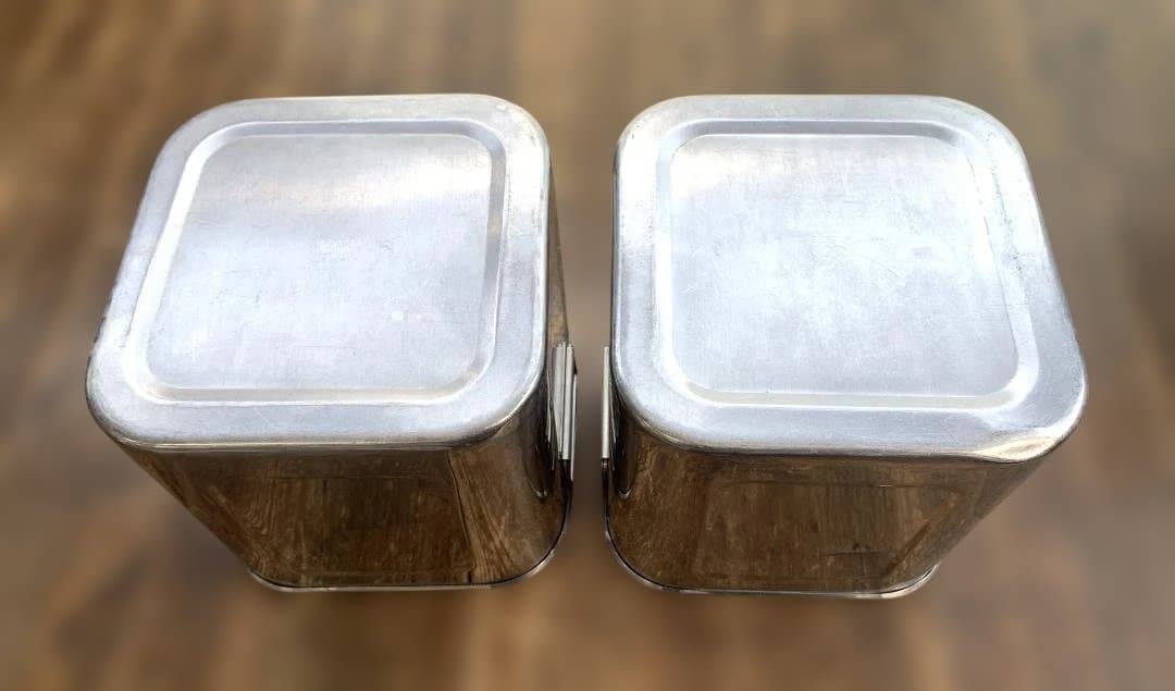 ユキワ 18-8ステンレス 角深型キッチンポット 6個セット 手・目盛・蓋付