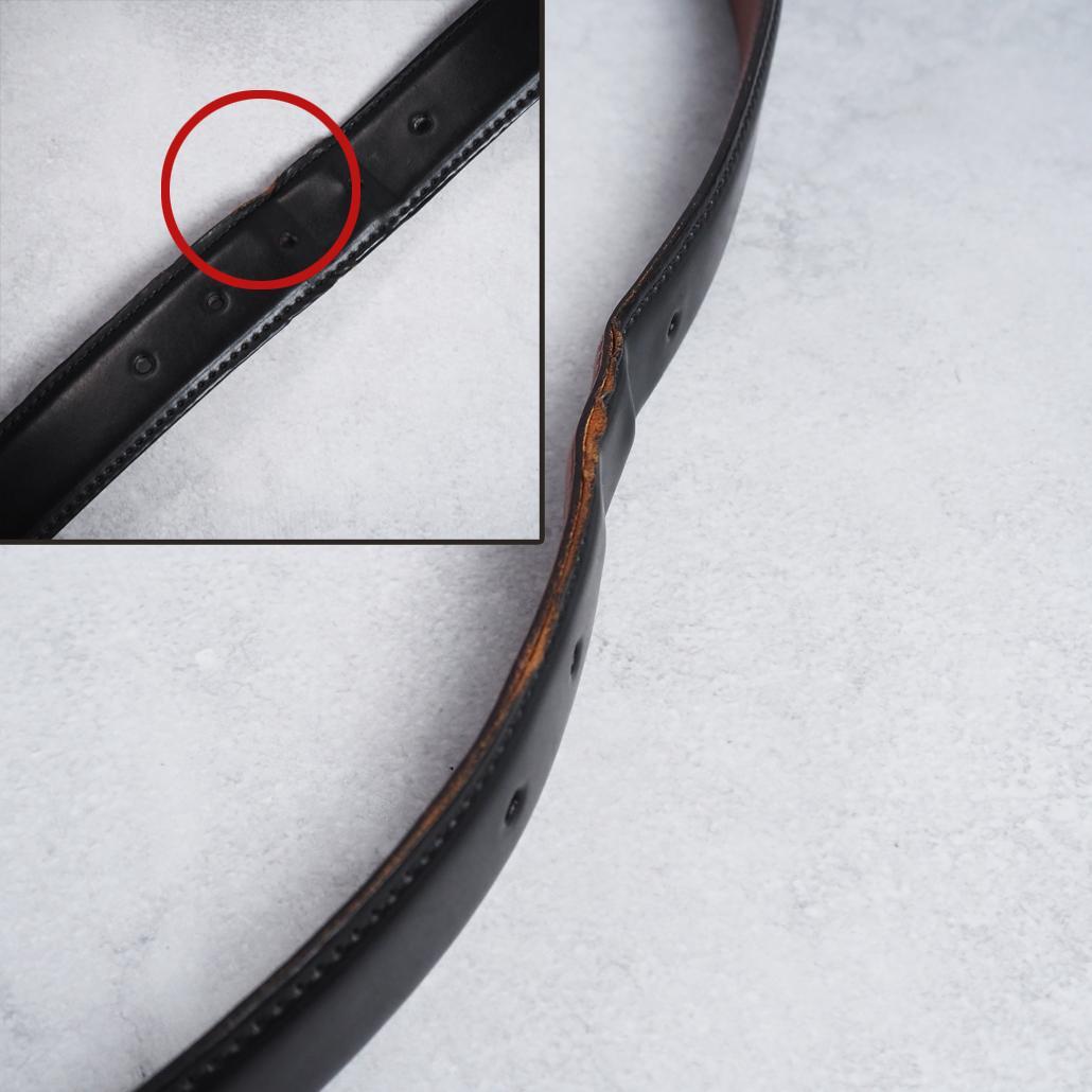 ALDEN ホーウィン社シェルコードバン レザーベルト 0915 黒 32/80