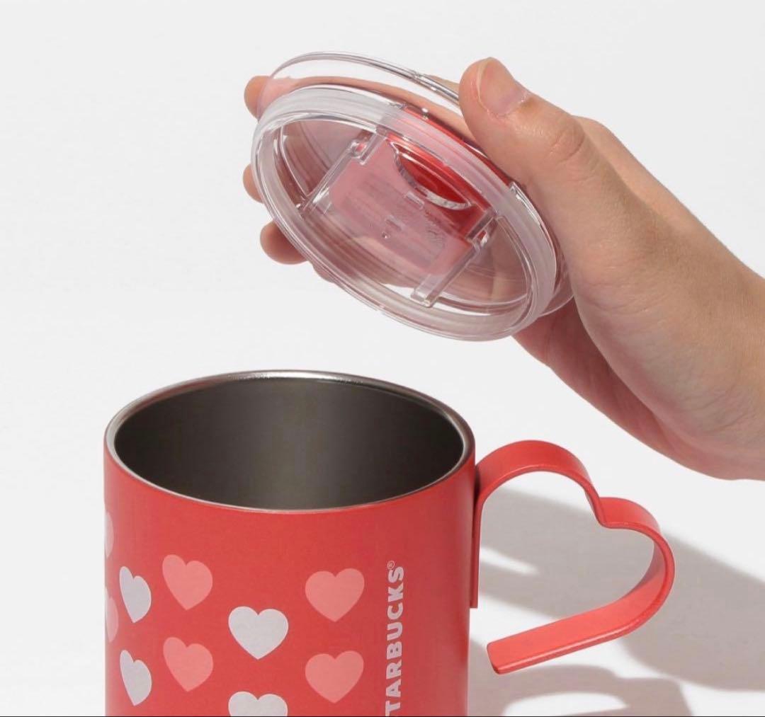 スタバ　バレンタイン　グリッター　タンブラー　ハート