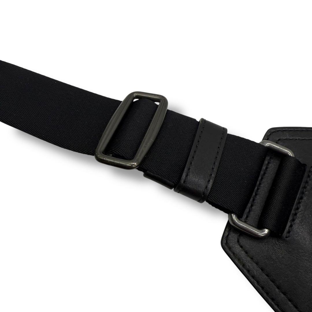 【美品】COACH コーチ ボディバッグ PVC ショルダーバッグ メンズ 黒