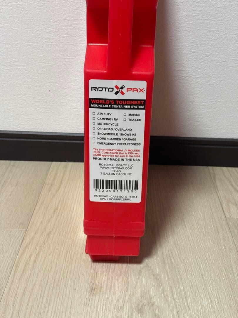 【未使用品】Rotopax ロトパックス 2ガロン + マウント(鍵付き)