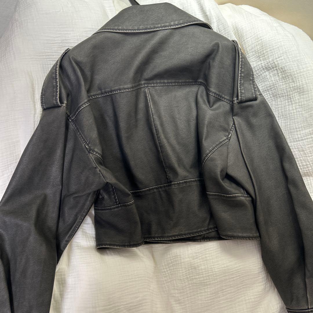 SEAROOMLYNN Vintage wash ECOレザーライダース