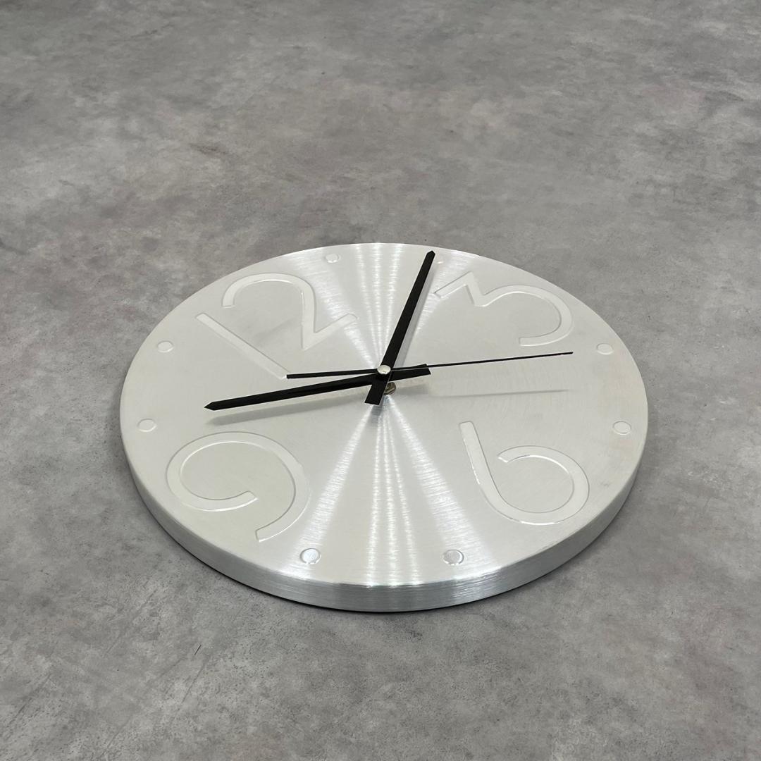 80's ウォールクロック アルミ製 壁掛け時計 ヴィンテージ ビンテージ
