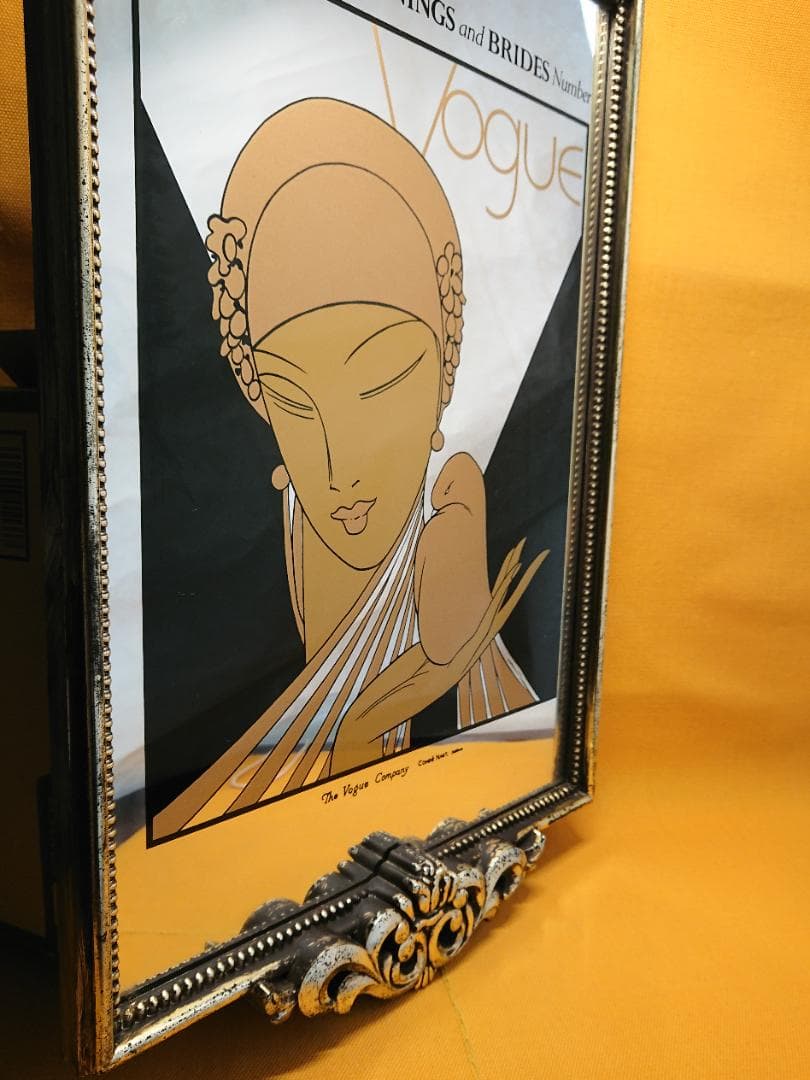 アンティーク　VOGUE　ヴォーグ　パブミラー　インテリア　工芸品　A2872