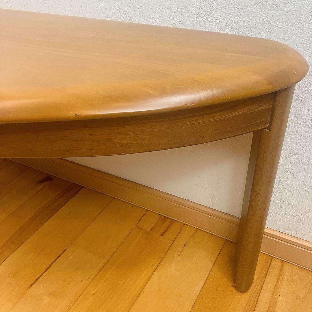 karimoku カリモク　変形　テーブル　半円　ローテーブル　3本脚