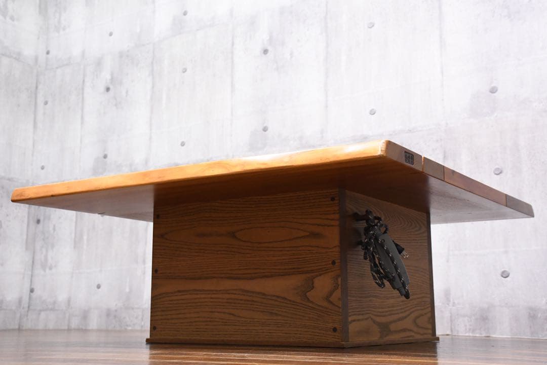 DLK155 杏詩木 アンディゴ 囲炉裏テーブル ケヤキ/欅 アッシュ 無垢材