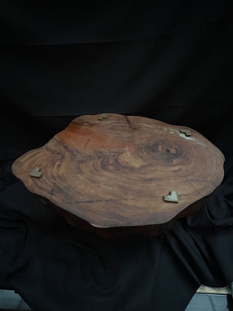 鹿児島 屋久杉　花台　飾り台　工芸品　無垢インテリア　天然木　在銘