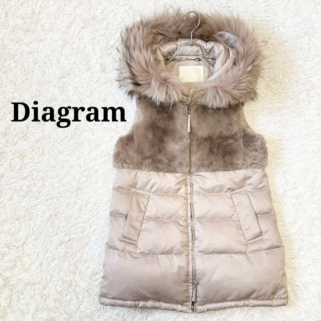 Diagram ダイアグラム　ファー　ダウン　ベスト　2way 3way 肉厚