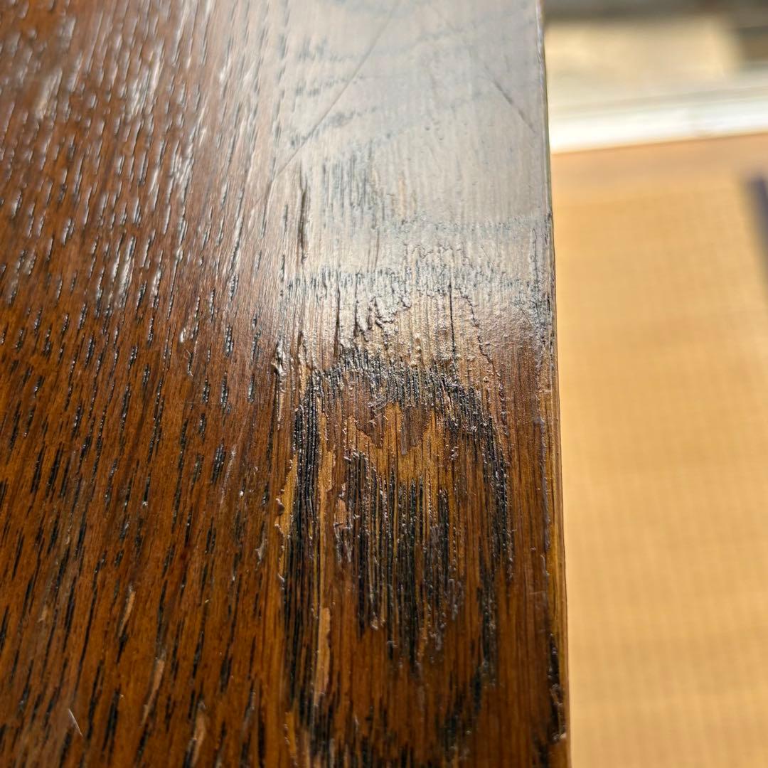 海外 サイドテーブル ワゴン オーク 真鍮取っ手 キャスター付き