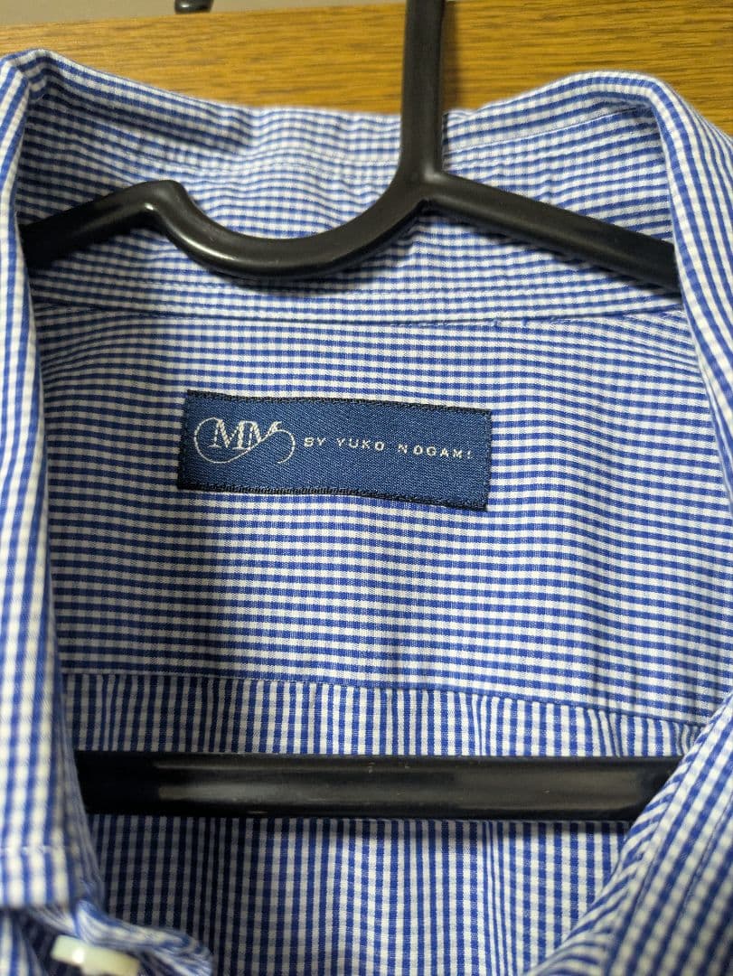 結婚式 mirrormirror ワイドカラーギンガム ウィングカラーシャツ