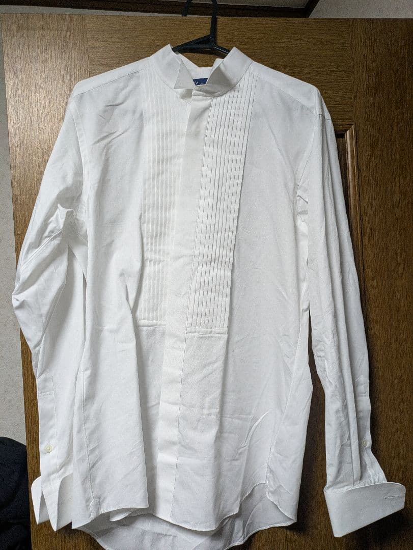 結婚式 mirrormirror ワイドカラーギンガム ウィングカラーシャツ