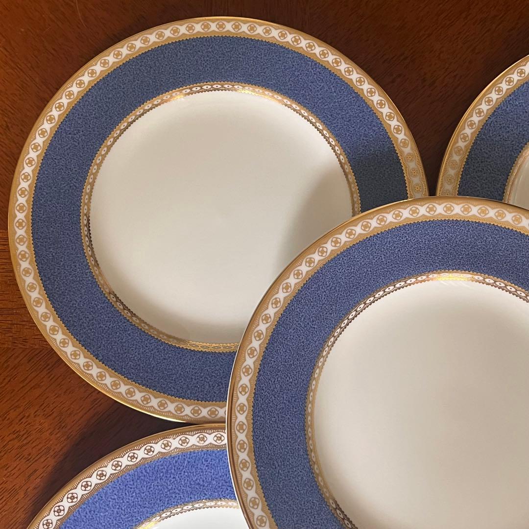 【黒壺美品】英国製　ウェッジウッド★ユーランダーパウダーブルー★ケーキ皿　5枚