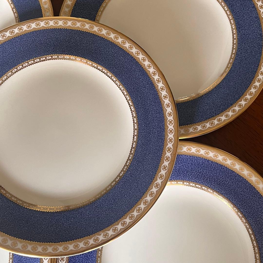 【黒壺美品】英国製　ウェッジウッド★ユーランダーパウダーブルー★ケーキ皿　5枚