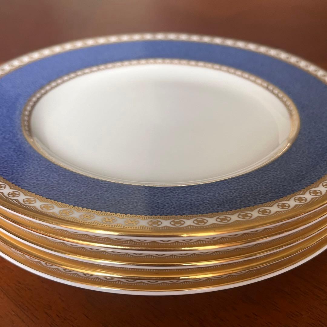 【黒壺美品】英国製　ウェッジウッド★ユーランダーパウダーブルー★ケーキ皿　5枚