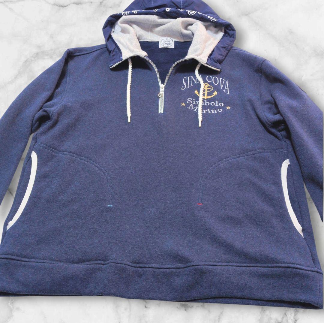 SINA COBA　ジップパーカー ネイビー　サイズＸＬ