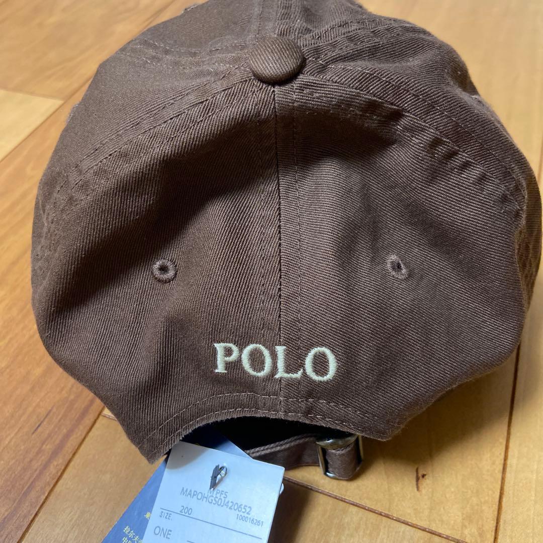 M: POLO Ralph Lauren ポロラルフローレン　キャップ　茶
