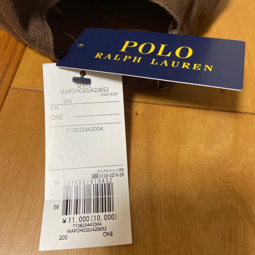 M: POLO Ralph Lauren ポロラルフローレン　キャップ　茶