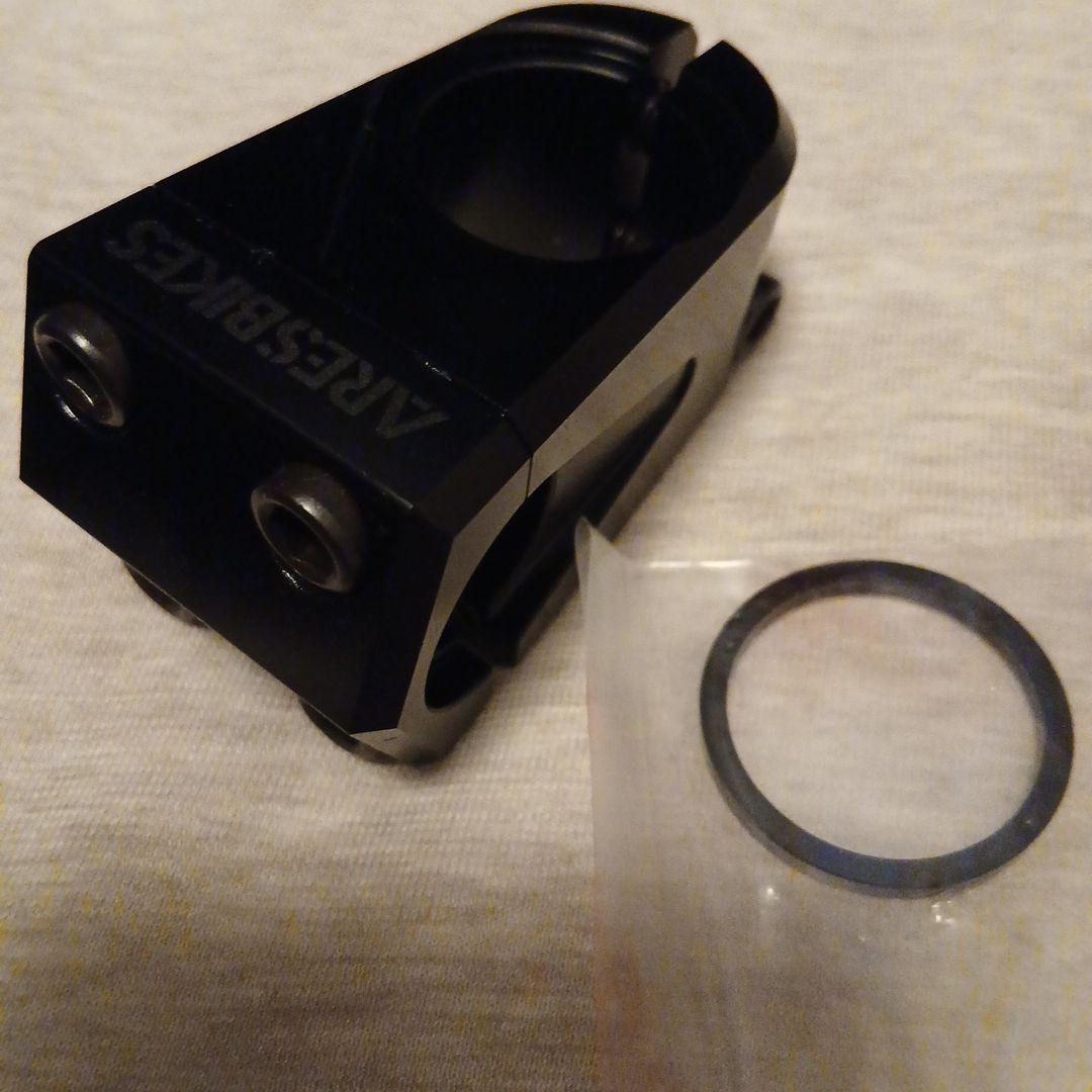 Aresbike ブラック ステム Oリング付き　AG STEM　３３ミリ