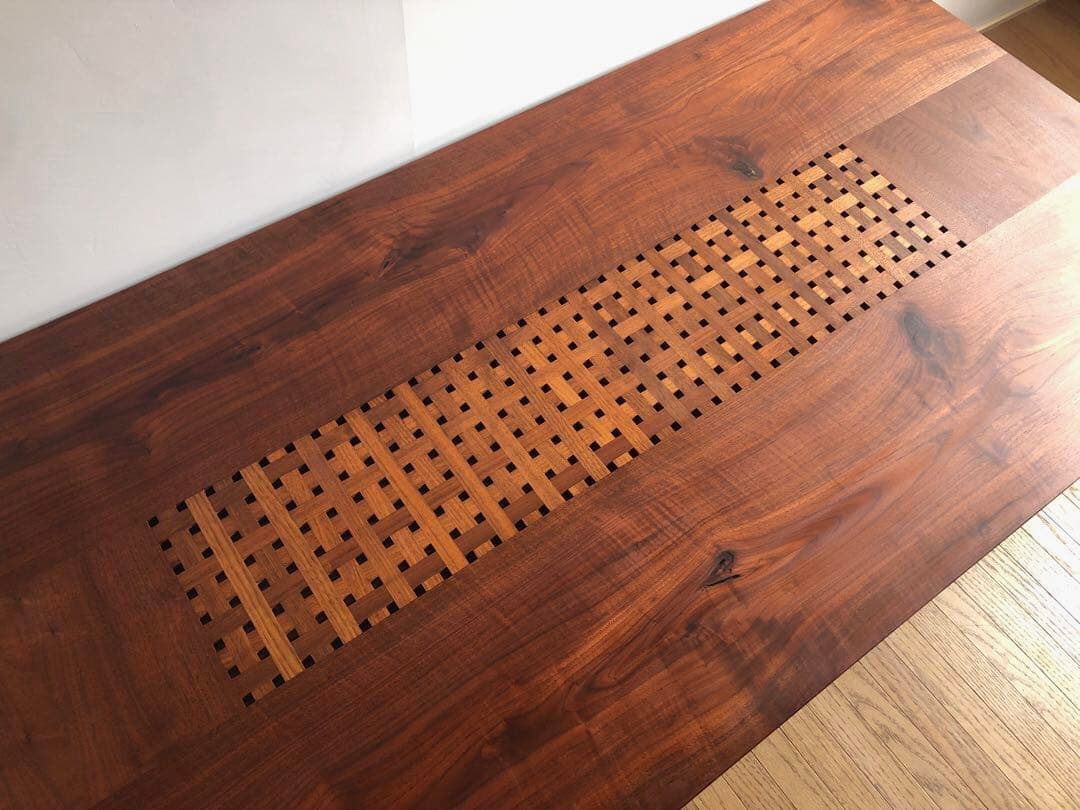 カンディハウス 一本技 センターテーブル 座卓 ウォールナット無垢材 旭川家具