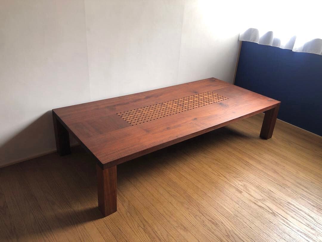 カンディハウス 一本技 センターテーブル 座卓 ウォールナット無垢材 旭川家具