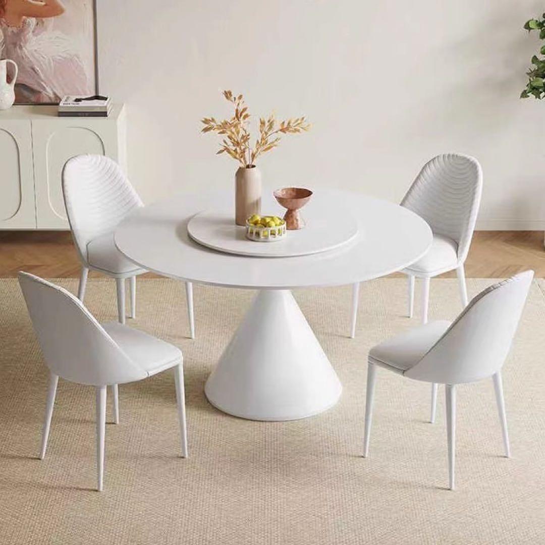 ダイニングセットテーブル150cm＋チェア4脚&ターンテーブル