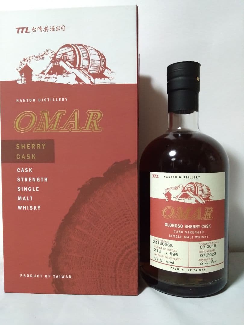 オマー　オロロソシェリーカスク　カスクストレングス57.5%