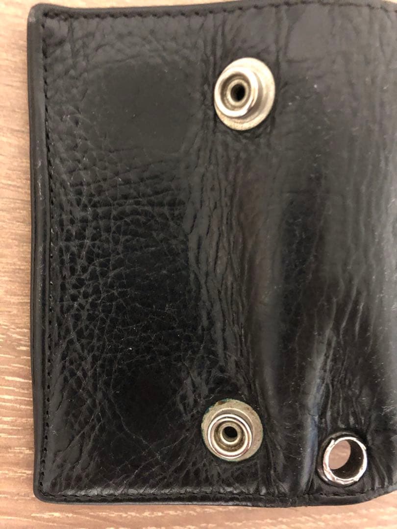 クロムハーツ3フォールド　セメタリークロスパッチ　ヘビーレザー