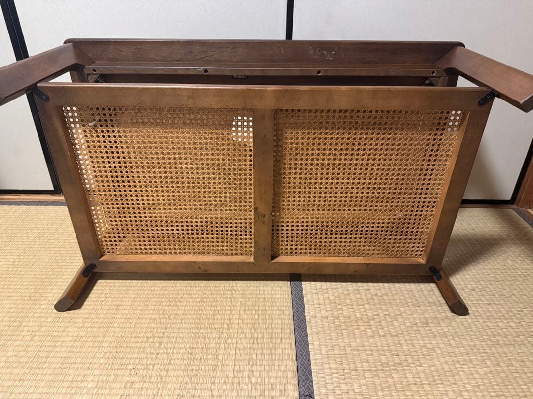 カリモク　リビングセンター・ローテーブル 籐　ラタン　karimoku